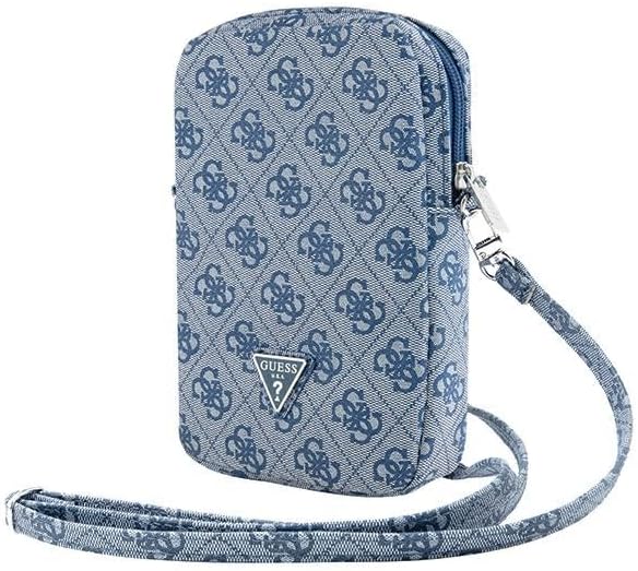 Guess Mobile Phone Case with Zip 4G Triangle - Blue